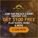 Sun Palace Casino bonus banner