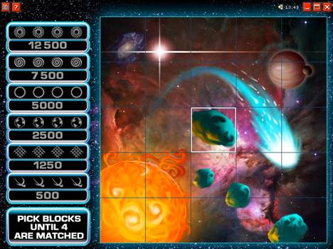 Starscape Slot Bonus screen
